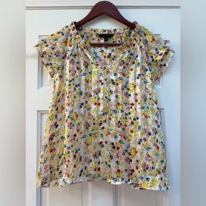 Banana Republic Multicolor Floral Blouse